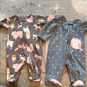 Adorable Animal Print Kids One Piece Set